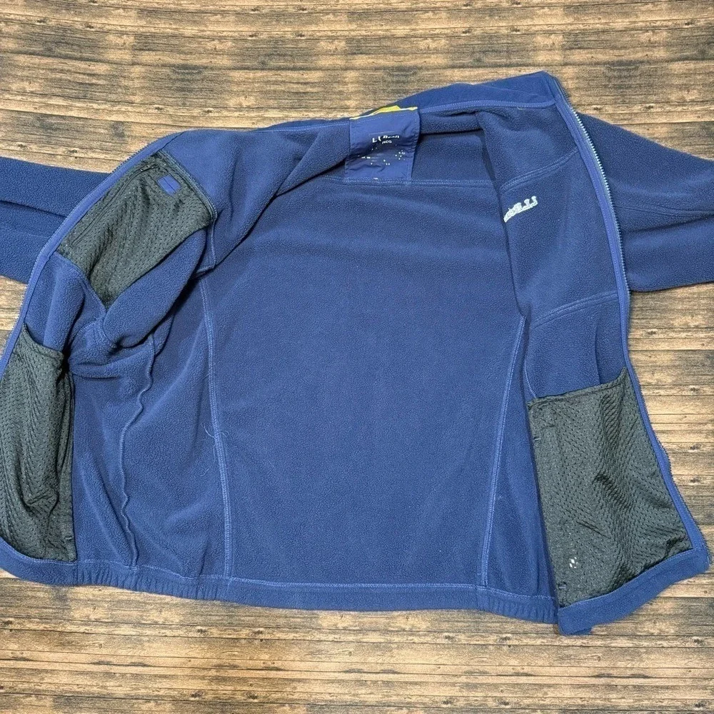 L.L. Bean Men's Navy Fleece Full Zip Jacket Size M Reg Medium‎